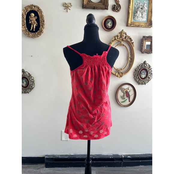 Vintage 2007 Victoria's Secret Pout Red & Pink Polka Dot Cami Top - Large - Y2K - Picture 3 of 6
